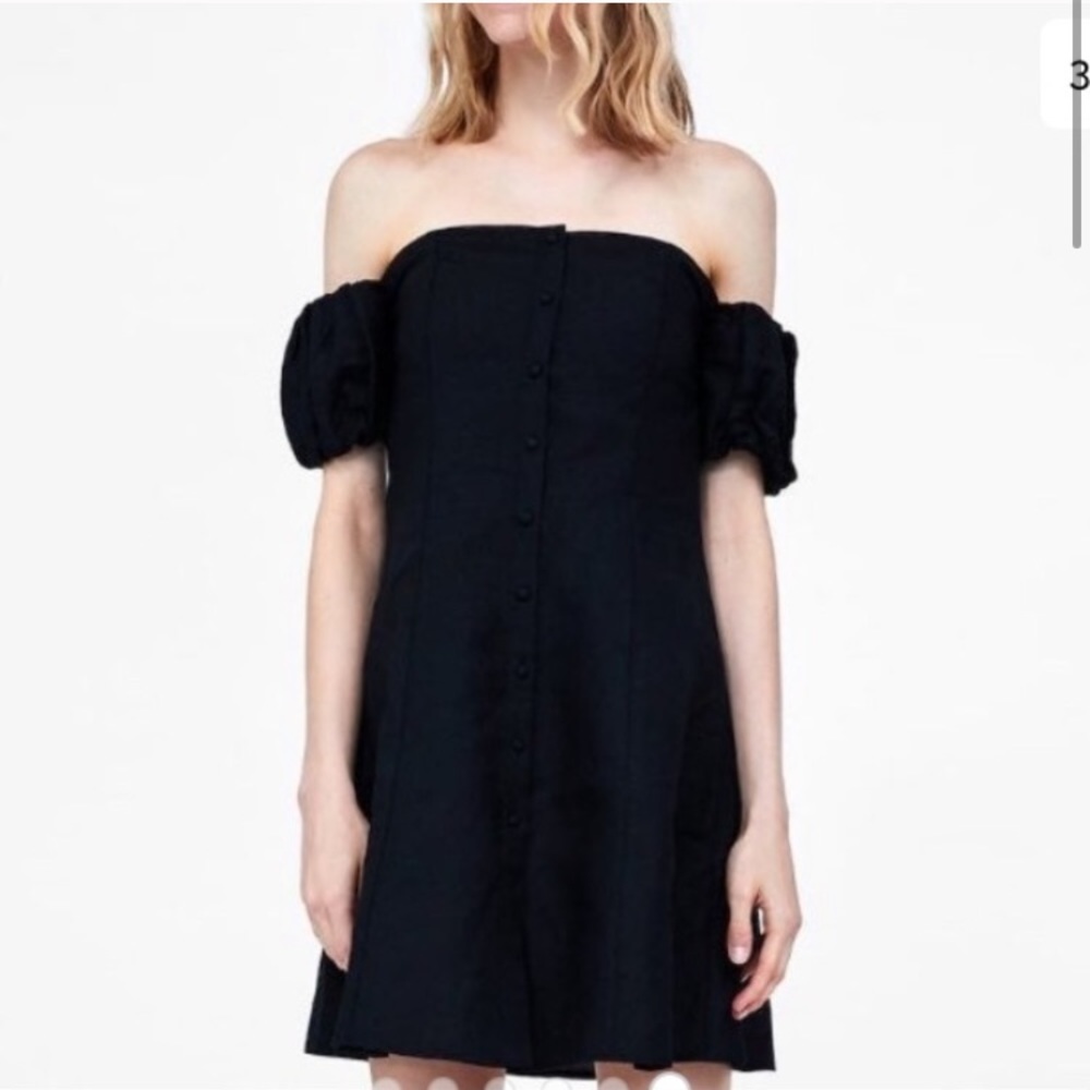 New with tags Zara linen off the shoulder dress